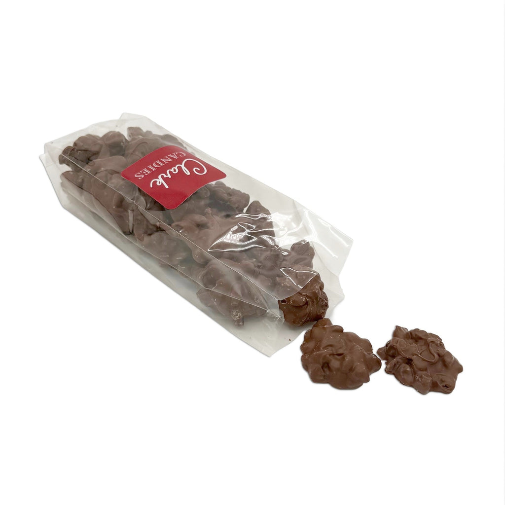 Raisin Clusters spilling from a cellophane bag