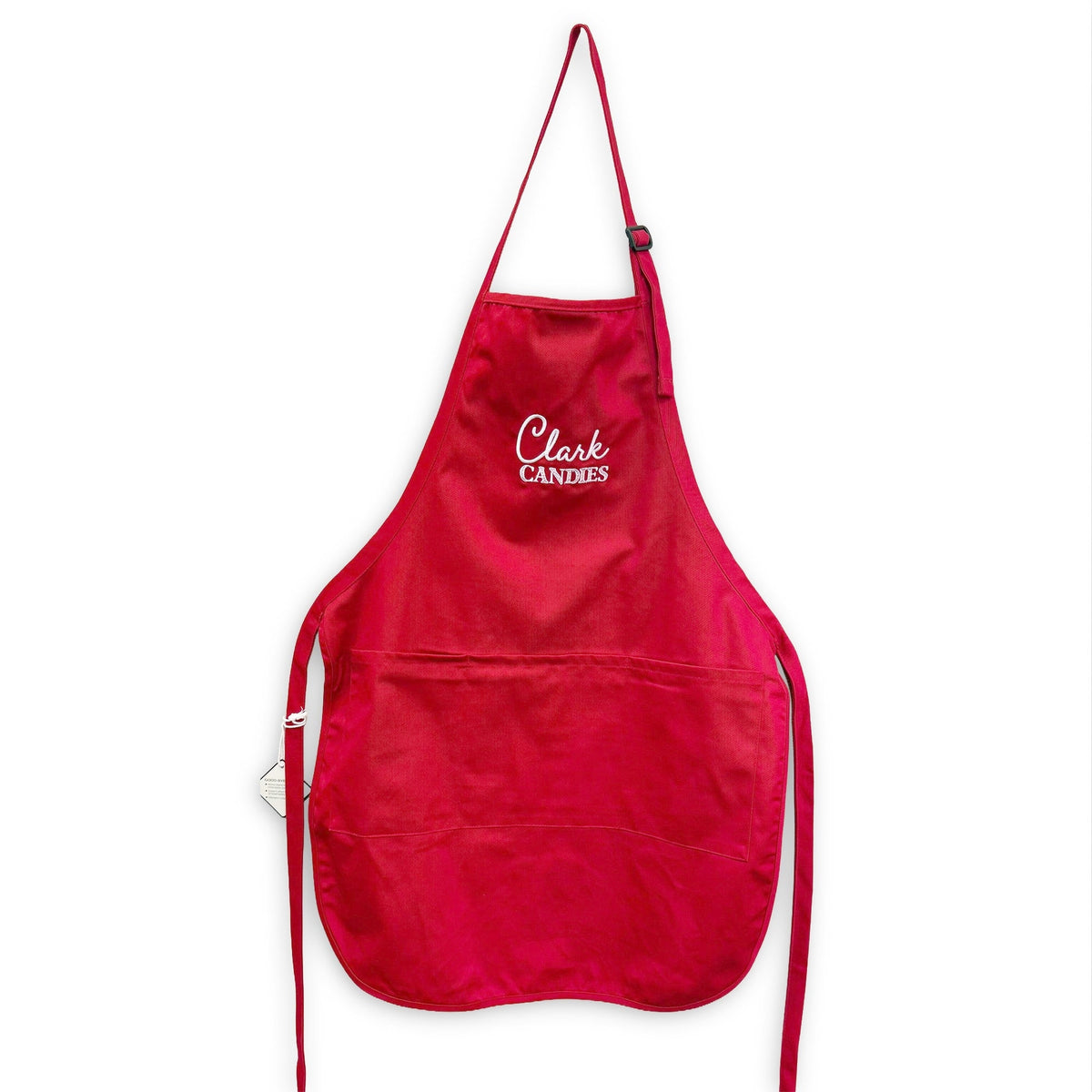 Clark Candies Team Apron in red